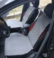 Накидки из эко-кожи (комплект) AMI.AUTO на сиденья Toyota RAV4 V 2018+ светло серые - изображение 1