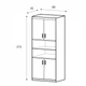 Стелаж Mega Meblar 80x212x35 (MEGA_6) 030449 - зображення 2