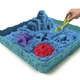 Набір піску для дитячої творчості — KINETIC SAND ЗАМОК ІЗ ПІСКА (блакитний, 454 г, формочки, лоток) 71402B - зображення 3