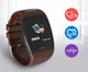 Фитнес браслет Smart Band MX ST01 Тонометр Коричневый (возможность работы в виде брелка) (SBST01TBN) - изображение 1