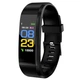 Фітнес браслет Smart Band MX ID115 Plus Тонометр (Color Screen) Чорний (SBID115PB) - зображення 1
