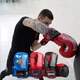 Боксерські рукавички PowerPlay 3007 Чорні карбон 8 унцій - зображення 11