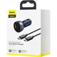 Автомобильное зарядное устройство 1USB + Type-C Baseus Particular PPS 65W (TZCCKX-0G) + Cable Type-C/Type-C 1m - изображение 7