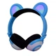 Наушники LINX Bear Ear Headphone Наушники с медвежья ушками LED подсветка 350 mAh Голубой (SUN1861) - изображение 1