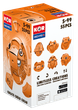 Geomag KOR Pantone Orange | Магнітний конструктор Геомаг Кор помаранчевий PF.800.671.00 - зображення 2
