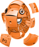 Geomag KOR Pantone Orange | Магнітний конструктор Геомаг Кор помаранчевий PF.800.671.00 - зображення 9