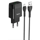 Сетевое зарядное устройство HOCO с кабелем Micro USB 1USB, QC3.0/FCP/AFC, 3A, 18W с функцией быстрой зарядки Black (C72QMU) - изображение 3
