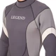 Гидрокостюм длинный мужской мокрого типа LEGEND Неопрен размер S 173-178 см 61-70 кг цвет серо-бело-черный PL-6561 - изображение 4