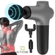 Масажер пістолет Massage Gun Сірий портативний ручний вібраційний м'язовий для спини та тіла - зображення 1