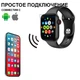 Розумні Фітнес-годинник Smart Watch T 800, Голосовий виклик, Температура тіла, Тонометр, Пульсометр, Шагометр, Оксиметром, чорний(SW-438660) - зображення 5