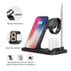 Бездротове Зарядна Док-Станція 4 в 1 Fast Charge для Iphone, Apple Watch, Pencil, AirPods Samsung, Xiaomi, Універсальна Black (ТМ-K010BK) - зображення 5