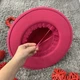 Шляпа Федора унисекс с устойчивыми полями FeltHat малиновая - изображение 6