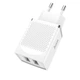 Сетевое зарядное устройство Hoco C43A 2 USB 2.4A белое - изображение 1