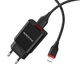 Сетевое зарядное устройство Borofone BA20A USB 2.1A Lightning черное - изображение 3