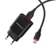 Сетевое зарядное устройство Borofone BA20A USB 2.1A Micro-USB черное - изображение 1