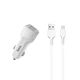 Автомобильное зарядное устройство Hoco Z23 2 USB 2.4A Micro-USB белое - изображение 1
