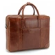 Сумка мужская кожаная Tom Stone 7151 R для ноутбука 15,6" коньячного цвета + кожаный картхолдер в подарок - изображение 1