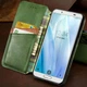 Кожаный чехол-книжка GETMAN Cubic (PU) для Xiaomi Redmi Note 9 / Redmi 10X Зеленый - изображение 3