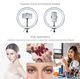 Кольцевая лампа Ring fill light Лампа для визажиста LED лампа с держателем для телефона и штативом Набор блогера 2 в 1 5500K – 3200К 26 см от Usb 5V 2A - изображение 8