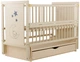Кровать Babyroom Медвежонок M-03 маятник, ящик, откидной бок бук слоновая кость - зображення 1