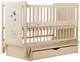 Кровать Babyroom Медвежонок M-03 маятник, ящик, откидной бок бук слоновая кость - зображення 3