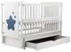 Кровать Babyroom Звездочка Z-03 маятник, ящик, откидной бок бук белый - зображення 4