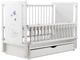 Кровать Babyroom Медвежонок M-03 маятник, ящик, откидной бок бук белый - зображення 2