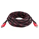 Кабель LogicPower (LP2769) HDMI-HDMI, v1.4, 10м, черный с красным - изображение 1