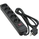 Сетевой фильтр питания Patron 1.8 m3*1mm2 (SP-1052) 5 розеток BLACK (EXT-PN-SP-1052) - изображение 1