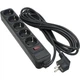 Сетевой фильтр питания Patron 5.0 m3*1mm2 (SP-1055) 5 розеток BLACK (EXT-PN-SP-1055) - изображение 1