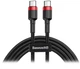 Кабель Baseus Cafule Type-C 3A PD 2.0 60W Flash Charging 2.0 м Red/Black (CATKLF-H91) - изображение 1