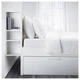 Каркас ліжка з 2 шухлядами IKEA BRIMNES Luröy 160x200 см Білий 891.574.55 - зображення 2