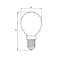 Світлодіодна лампа (LED) Eurolamp 4W 2700K E14 (LED-G45-04142(deco)) - зображення 3