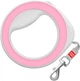 Поводок-рулетка для собак Collar WAUDOG R-leash, круглая, XS-M, до 40 кг, 2,9 м, светоотражающая лента, розовая - изображение 1