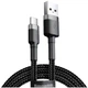 Кабель Baseus Cafule Cable USB for Type-C 3A 1 м Gray/Black (CATKLF-BG1) - зображення 1