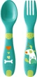 Набір: ложка і виделка Chicco First Cutlery, 12м+ (16101.30) - зображення 2