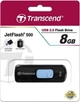 USB Flash Transcend JetFlash 500 8Gb Black - изображение 1