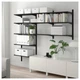 Полка IKEA (ИКЕА) ALGOT 60x38см черная металлическая (304.341.86) - зображення 2