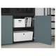 Сервант IKEA (ІКЕА) BESTÅ 120х40х192см Valviken темно-синій, чорно-коричневий (891.386.31) - зображення 2