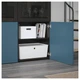 Сервант IKEA (ІКЕА) BESTÅ 120х40х192см Hallstavik синій чорно-коричневий (892.064.89) - зображення 3