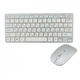Беспроводная русская клавиатура mini и мышь keyboard 908 + приёмник Серая - изображение 1