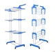 Сушилка для белья напольная 5,4 кг Tiers Garment Rack With Wheels Синий (ICL44) - изображение 4
