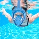 Детский набор для плавания 2 в 1 (полнолицевая панорамная маска FREE BREATH XS голубая + ласты синие M) - изображение 4