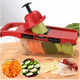 Овочерізка для овочів і фруктів ALLS Mandoline Slicer 6in1 Слайсер терка c контейнером - зображення 9