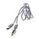 Дата кабель USB 2.0 AM to Lightning + Micro 5P 1.0m cotton PowerPlant (KD00AS1289) - зображення 1