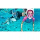 Маска для плавания, ныряния, дайвинга, снорклинга FREE BREATH S/M с креплением на камеру Бирюзовая - изображение 4