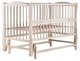 Кровать Babyroom Еліт резьба, маятник, откидной бок DER-6 бук слоновая кость - изображение 2
