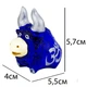 Фигурка гипсовая Netsuke Год Быка Ом Серебряные Рожки Ручная Роспись 5,5x5,7x4 Синий (25541) - изображение 11