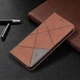 Чохол-книжка з кишеньками UniCase Geometric Pattern для Xiaomi Redmi 9T - Coffee - зображення 5