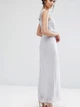 Сукня максі з розрізом і обробкою з каменів Elise Ryan AS120620-23 XL (79847XL) Блакитний - зображення 2